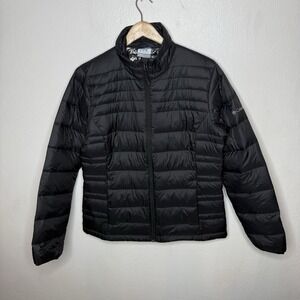 Columbia Mist Falls 590 Turbodown Black Omni-Heat Jacket Womens Large Down Coat